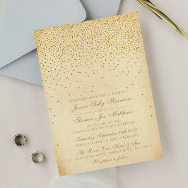 Het Glam Gold Confetti Wedding Collectie Kaart