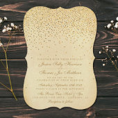 Het  Glam Gold Confetti Wedding Collectie Kaart