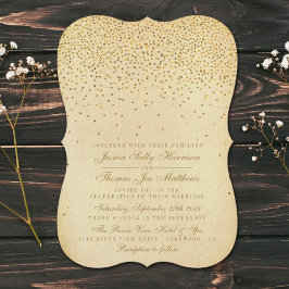 Het Glam Gold Confetti Wedding Collectie Kaart