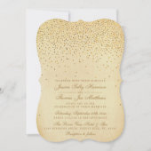 Het  Glam Gold Confetti Wedding Collectie Kaart (Voorkant)