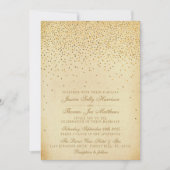 Het  Glam Gold Confetti Wedding Collectie Kaart (Voorkant)