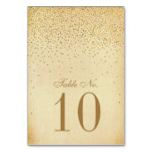 Het  Glam Gold Confetti Wedding Collectie Kaart (Achterkant)