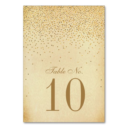 Het  Glam Gold Confetti Wedding Collectie Kaart (Voorkant)