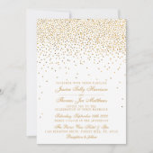 Het  Glam Gold Confetti Wedding Collectie Kaart (Voorkant)
