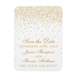 Het  Glam Gold Confetti Wedding Collectie Magneet
