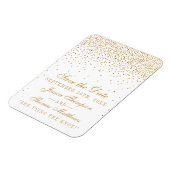 Het  Glam Gold Confetti Wedding Collectie Magneet (Linkerzijde)
