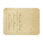 Het  Glam Gold Confetti Wedding Collectie Magneet (Horizontaal)