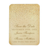 Het  Glam Gold Confetti Wedding Collectie Magneet (Verticaal)