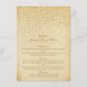 Het  Glam Gold Confetti Wedding Collectie Menu (Voorkant)