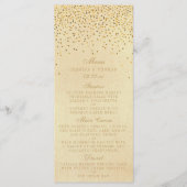 Het  Glam Gold Confetti Wedding Collectie Menu (Voorkant)