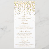 Het  Glam Gold Confetti Wedding Collectie Menu (Voorkant)