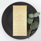 Het  Glam Gold Confetti Wedding Collectie Menu
