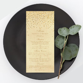 Het Glam Gold Confetti Wedding Collectie Menu