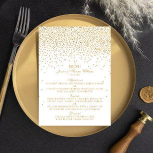 Het  Glam Gold Confetti Wedding Collectie Menu
