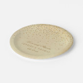 Het  Glam Gold Confetti Wedding Collectie Papieren Bordje (Gekanteld)