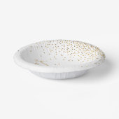 Het  Glam Gold Confetti Wedding Collectie Papieren Kommen (Gebogen)