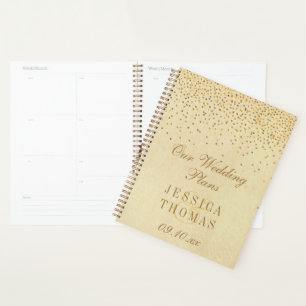 Het Glam Gold Confetti Wedding Collectie Planner