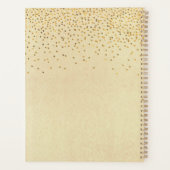 Het  Glam Gold Confetti Wedding Collectie Planner (Achterkant)