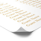 Het  Glam Gold Confetti Wedding Collectie Poster (Hoek)