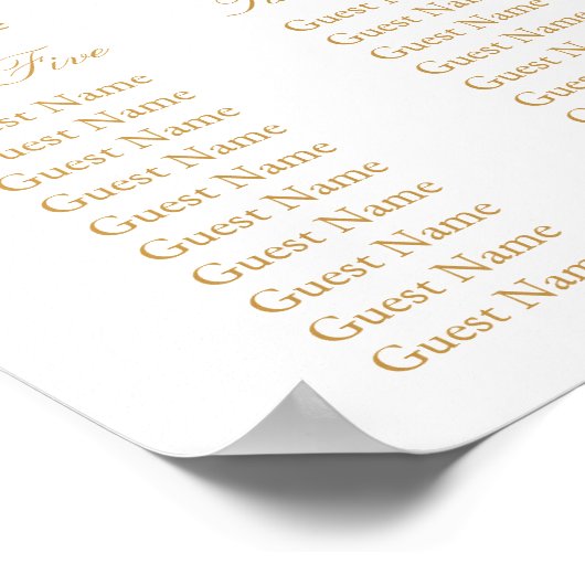 Het  Glam Gold Confetti Wedding Collectie Poster (Hoek)