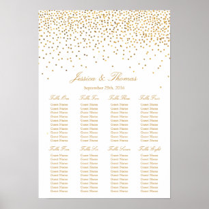 Het  Glam Gold Confetti Wedding Collectie Poster