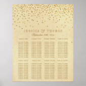 Het  Glam Gold Confetti Wedding Collectie Poster (Voorkant)