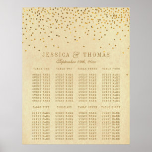 Het  Glam Gold Confetti Wedding Collectie Poster