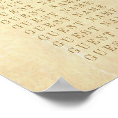 Het  Glam Gold Confetti Wedding Collectie Poster (Hoek)