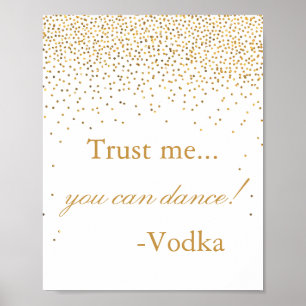 Het  Glam Gold Confetti Wedding Collectie Poster