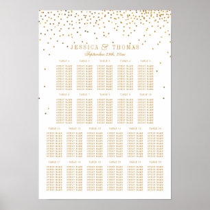 Het  Glam Gold Confetti Wedding Collectie Poster