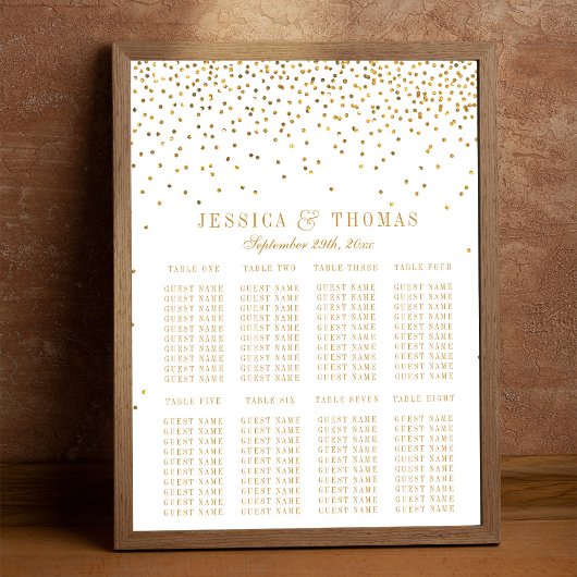 Het  Glam Gold Confetti Wedding Collectie Poster