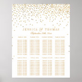 Het  Glam Gold Confetti Wedding Collectie Poster (Voorkant)