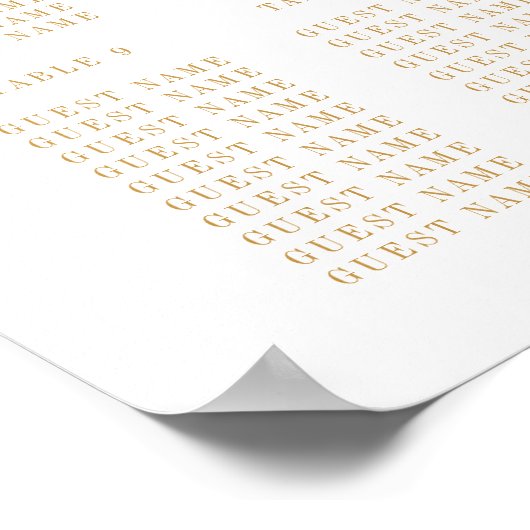 Het Glam Gold Confetti Wedding Collectie Poster (Hoek)