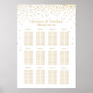 Het  Glam Gold Confetti Wedding Collectie Poster