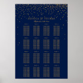 Het  Glam Gold Confetti Wedding Collectie Poster (Voorkant)
