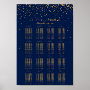 Het  Glam Gold Confetti Wedding Collectie Poster