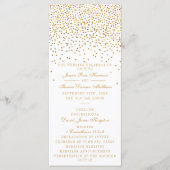 Het  Glam Gold Confetti Wedding Collectie Programmakaart (Voorkant)