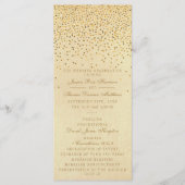Het  Glam Gold Confetti Wedding Collectie Programmakaart (Voorkant)
