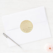 Het  Glam Gold Confetti Wedding Collectie Ronde Sticker (Envelop)