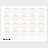 Het  Glam Gold Confetti Wedding Collectie Ronde Sticker (Vel)