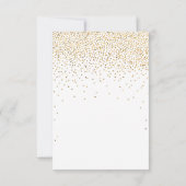 Het Glam Gold Confetti Wedding Collectie RSVP Kaartje (Achterkant)