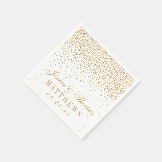 Het Glam Gold Confetti Wedding Collectie Servetten (Hoek)