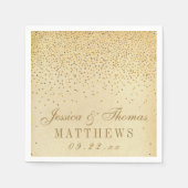 Het  Glam Gold Confetti Wedding Collectie Servetten (Voorkant)