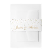 Het  Glam Gold Confetti Wedding Collectie Uitnodigingen Wikkel (Voorkant Voorbeeld)