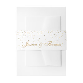 Het  Glam Gold Confetti Wedding Collectie Uitnodigingen Wikkel