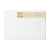 Het  Glam Gold Damask Wedding Collectie (Achterkant)