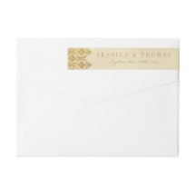 Het  Glam Gold Damask Wedding Collectie