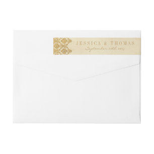 Het  Glam Gold Damask Wedding Collectie