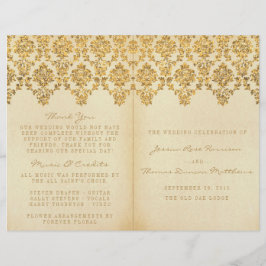 Het Glam Gold Damask Wedding Collectie
