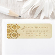 Het  Glam Gold Damask Wedding Collectie